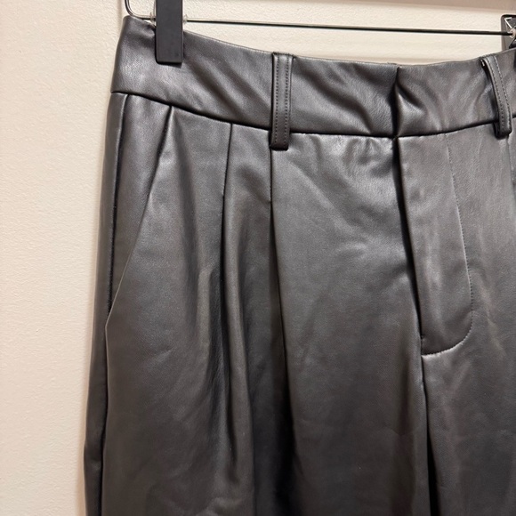Calvin Klein Faux Leather Pants Black Size 4 - Picture 5 of 11